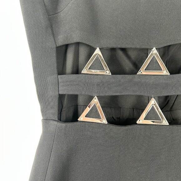 David Koma Black Triangle Cutout Sleeveless Mini Dress - Picture 4 of 10